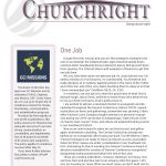 Churchright magazine cover, June-July 2021, highlights One Job article about Christian discipleship and missions.