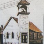 Historic 1906 church building at 7th and Ash Street, Fairview, Oklahoma, featuring a prominent bell tower.
