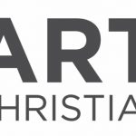 Artios Christian College logo with colorful pillar design and bold gray text.