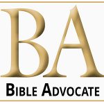 BA Bible Advocate logo in gold and black font on a white background, symbolizing faith and biblical advocacy.