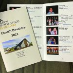 Church directory 2021 from Marion Church of God Seventh Day with photos and contact details inside.