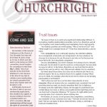 Churchright April-May 2023 issue cover with articles on trust and a membership notice for the Church of God convention.