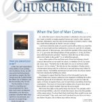 Churchright magazine cover December 2023, featuring article on faith and Christ's return, with a Revelation book image.