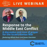 Live webinar on the Israeli-Hamas conflict with Whaid Rose and Jason Overman, organized by The Artios Center.