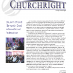 Churchright magazine cover, February-March 2024 edition, featuring Church of God (Seventh Day) International Federation news.